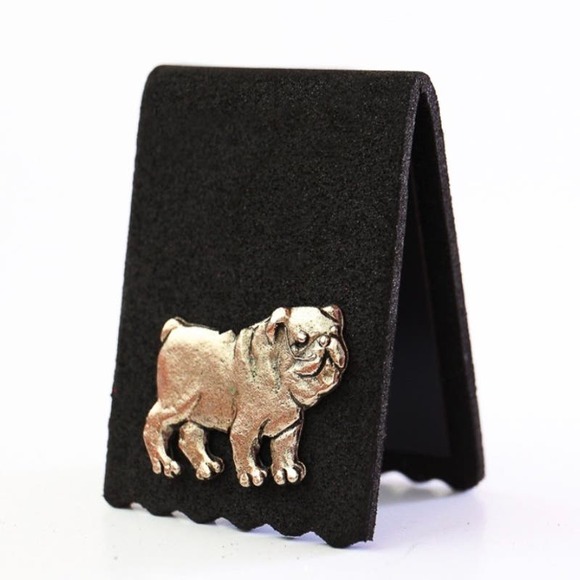 New Handcrafted Pewter Pug Bookbutton Magnetic Bookmaker - Picture 4 of 5